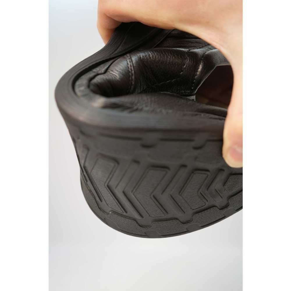 Kristal Dim.209-L Tam Ortopedik İçi Dışı Hakiki Deri Erkek Ayakkabı - Dim.209-L - Siyah - 40