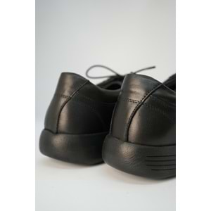 Forex Tam Ortopedik İçi Dışı Hakiki Deri Lastikli Kadın Ayakkabı - Siyah - 39