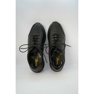 Forex Tam Ortopedik İçi Dışı Hakiki Deri Lastikli Kadın Ayakkabı - Siyah - 39