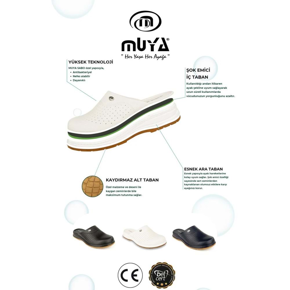 Muya Sabo Tam Ortopedik Kaymaz Taban Erkek Terlik - lacivert - 47