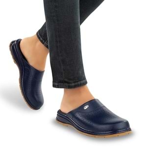 Muya Sabo Tam Ortopedik Kaymaz Taban Kadın Terlik - lacivert - 36