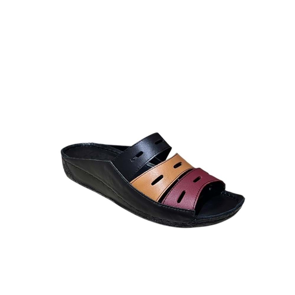 Hakiki Deri Kadın Terlik Kr.02 - Siyah - 39