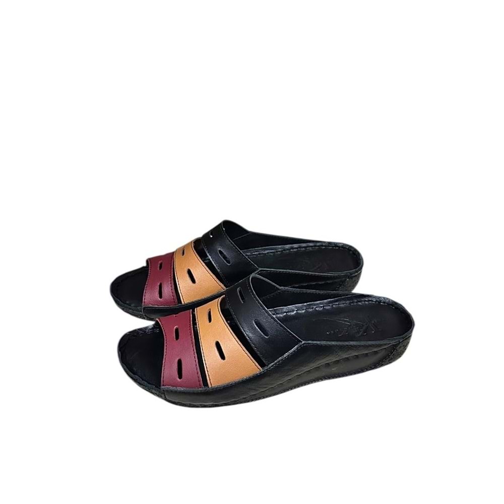 Hakiki Deri Kadın Terlik Kr.02 - Siyah - 39