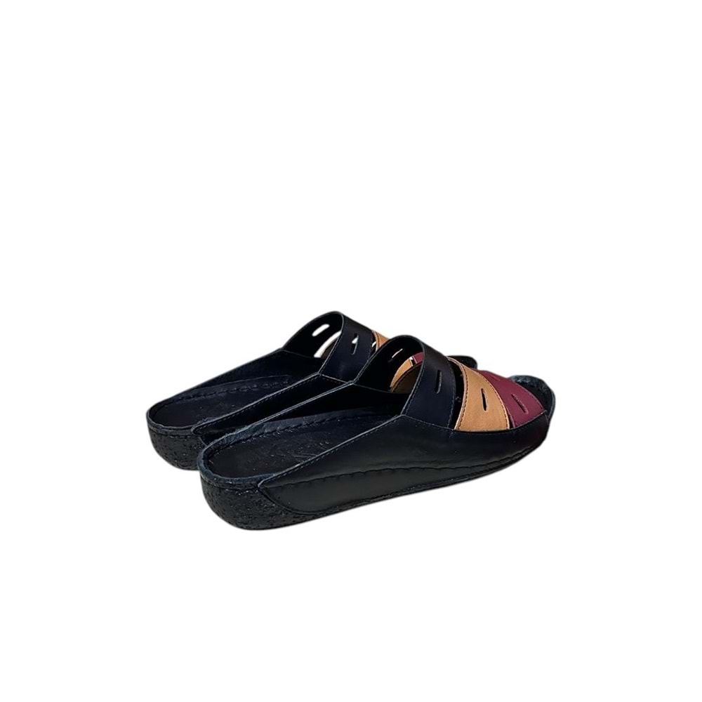 Hakiki Deri Kadın Terlik Kr.02 - Siyah - 39