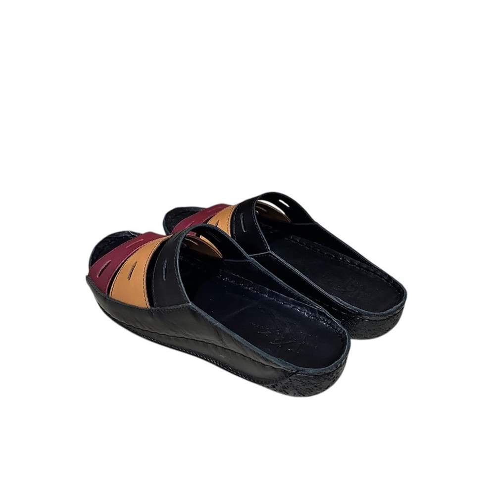 Hakiki Deri Kadın Terlik Kr.02 - Siyah - 39