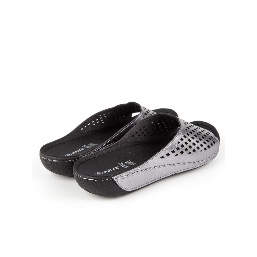 Muya Flynn Anatomik Tabanlı Kadın Terlik - Kurşun - 38