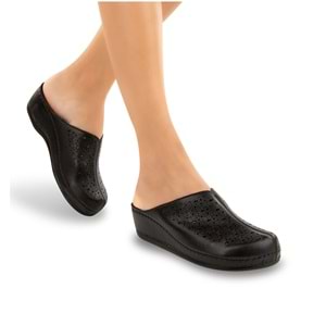 Muya Ella Anatomik Tabanlı Önü Kapalı Kadın Terlik - Siyah - 40