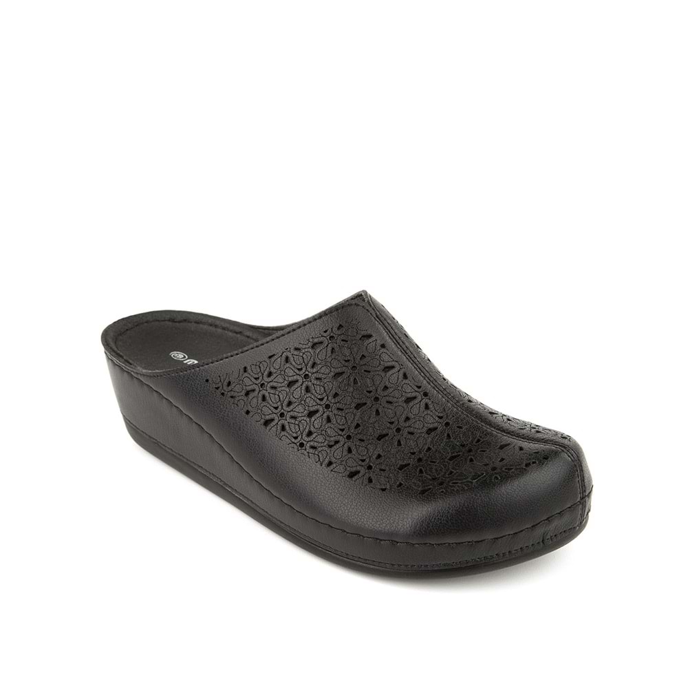 Muya Ella Anatomik Tabanlı Önü Kapalı Kadın Terlik - Siyah - 40