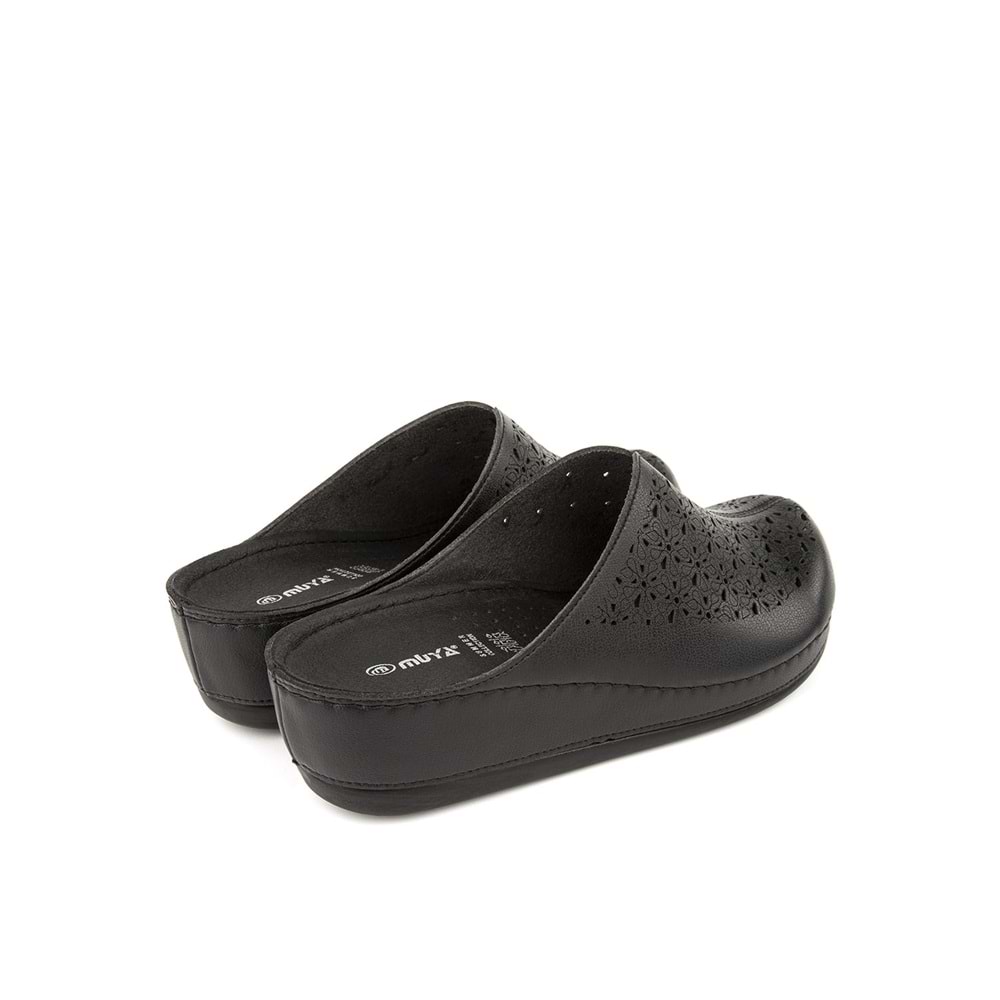 Muya Ella Anatomik Tabanlı Önü Kapalı Kadın Terlik - Siyah - 40