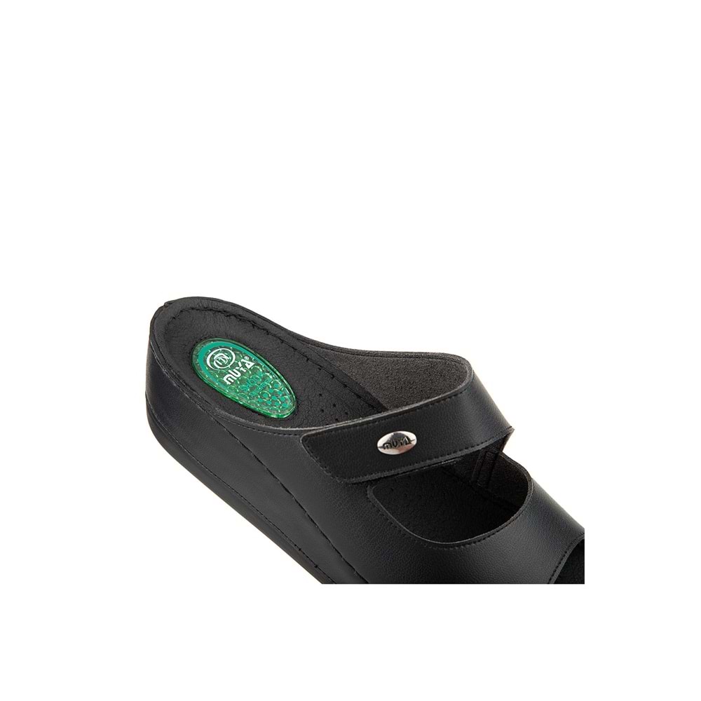 Muya Anyar Anatomik Tabanlı Ve Jel Destekli Kadın Terlik - Siyah - 40