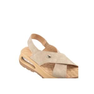 Muya Nwanwa Airmax Tabanlı Kadın Sandalet - Krem - 40