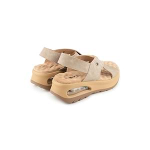 Muya Nwanwa Airmax Tabanlı Kadın Sandalet - Krem - 40