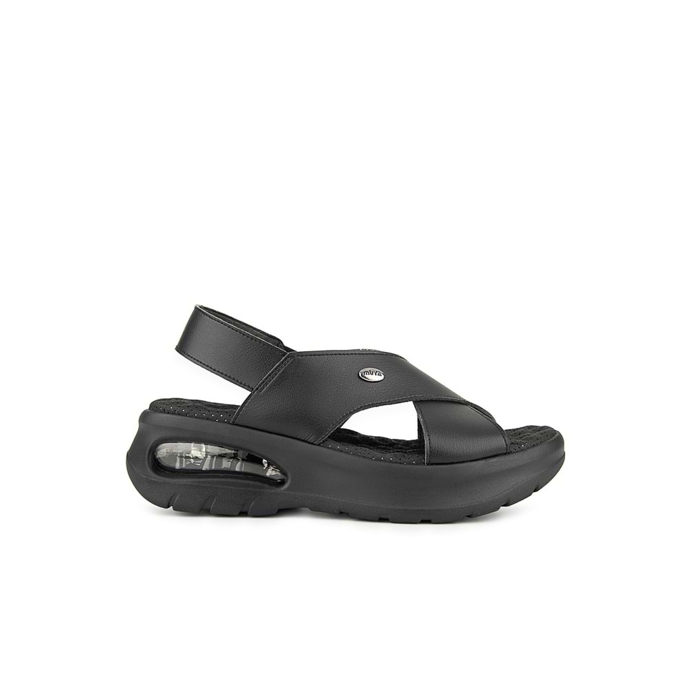 Muya Nwanwa Airmax Tabanlı Kadın Sandalet - Siyah - 37