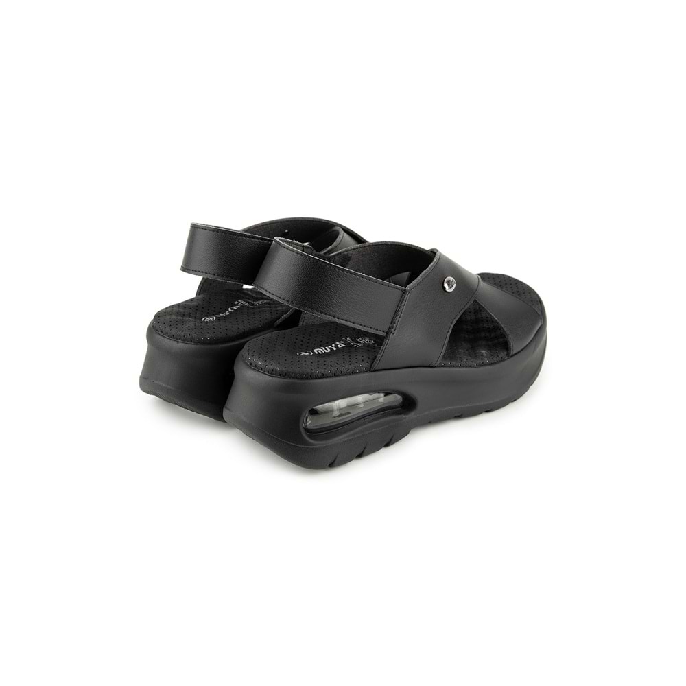 Muya Nwanwa Airmax Tabanlı Kadın Sandalet - Siyah - 37