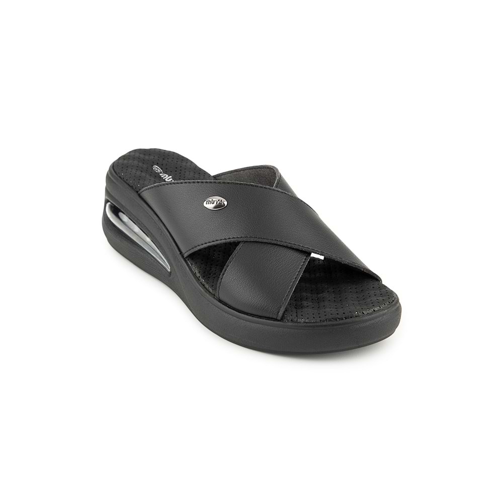 Muya Nap Airmax Tabanlı Kadın Terlik - Siyah - 36
