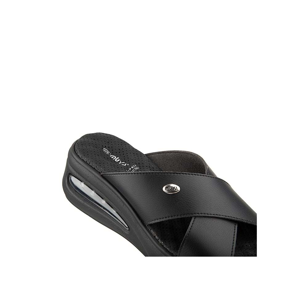 Muya Nap Airmax Tabanlı Kadın Terlik - Siyah - 36