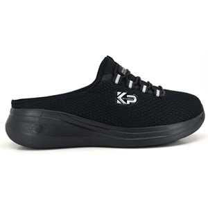 King Paolo Memory Foam Dolgu Taban Ortopedik Burnu Kapalı Kadın Spor Sabo Terlik - Siyah - 38