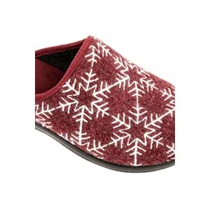 Muya Comma Ortopedik Taban Kadın Ev Terliği - Bordo - 36