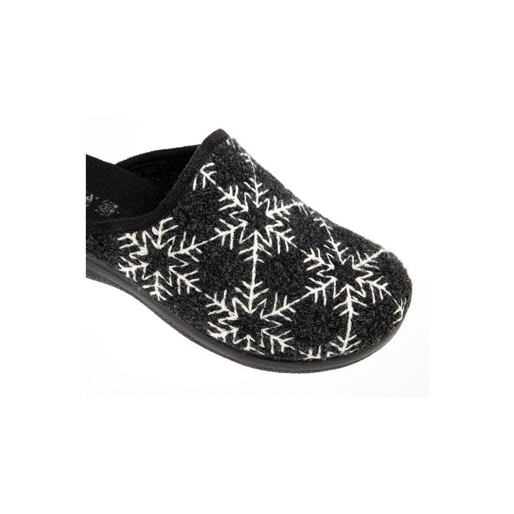 Muya Comma Ortopedik Taban Kadın Ev Terliği - Siyah - 37