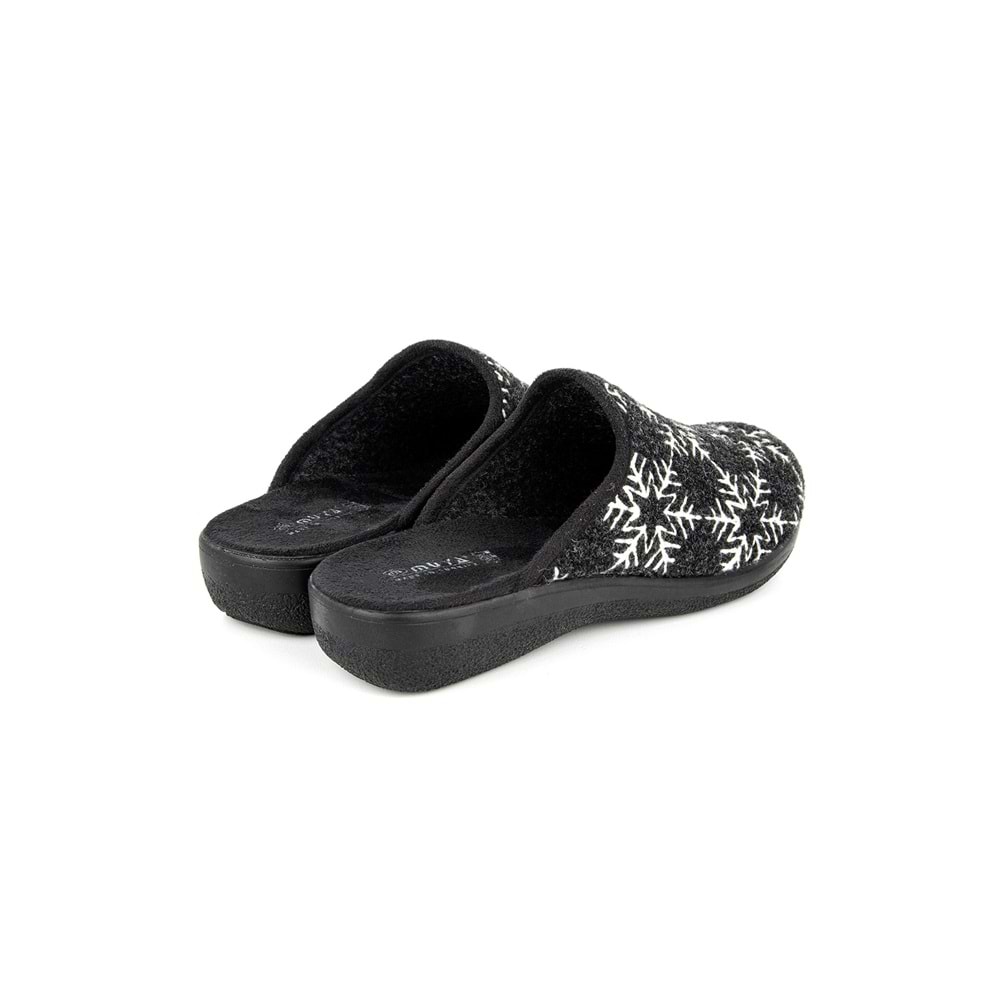 Muya Comma Ortopedik Taban Kadın Ev Terliği - Siyah - 37