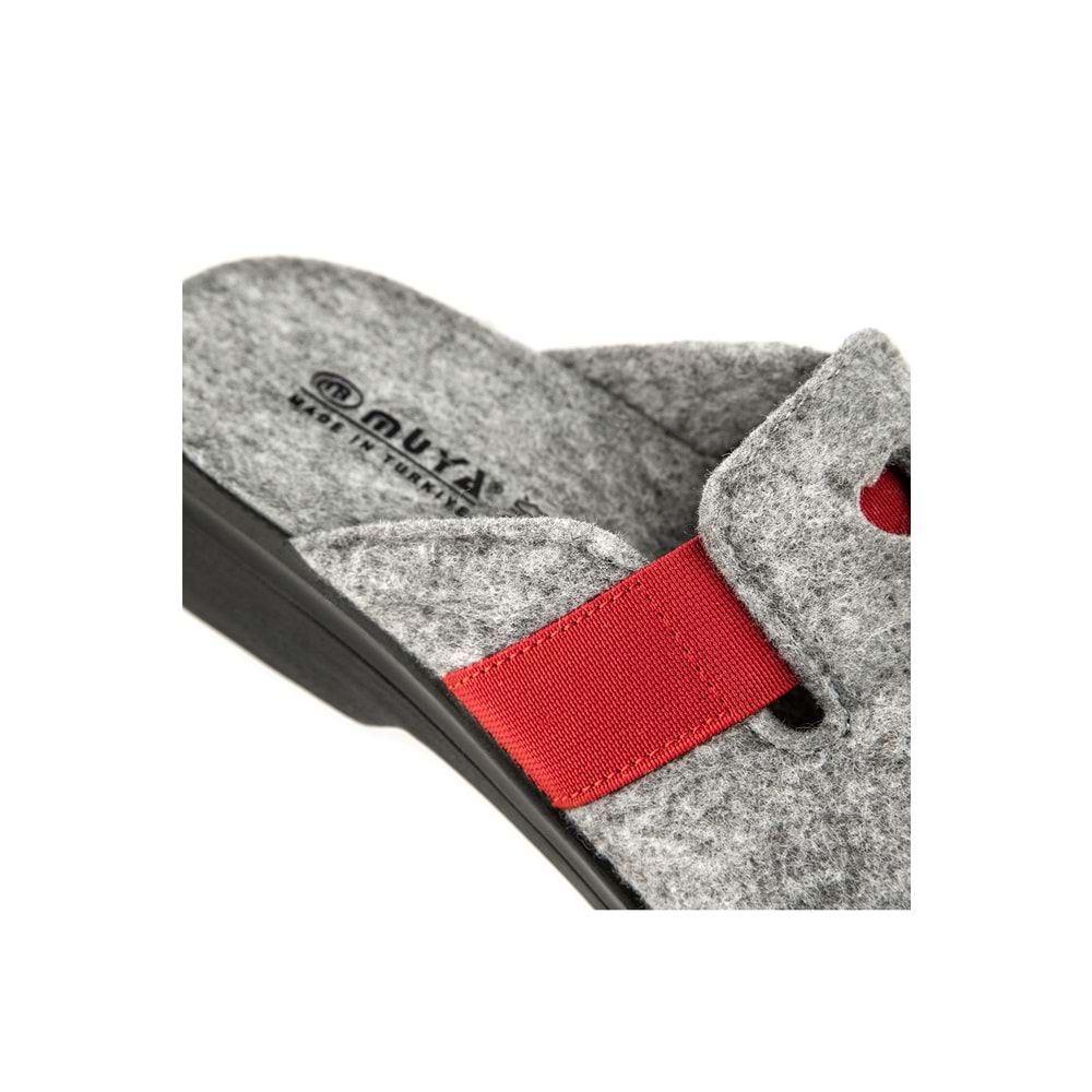 Muya Penny Ortopedik Taban Kapalı Kışlık Kadın Ev Terliği - Gri - 40