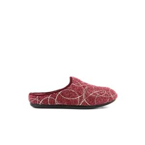 Muya Peto Ortopedik Taban Kadın Ev Terliği Siyah - Bordo - 40