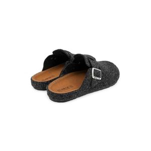 Muya Ranta Ortopedik Taban Kışlık Erkek Ev Terliği - Füme - 40