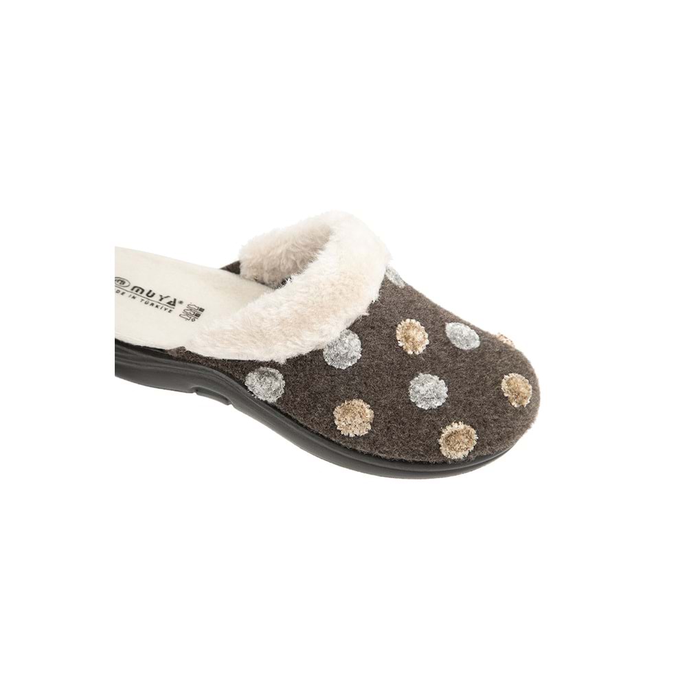 Muya Maklik Ortopedik Taban Kadın Ev Terliği - Kahverengi - 37