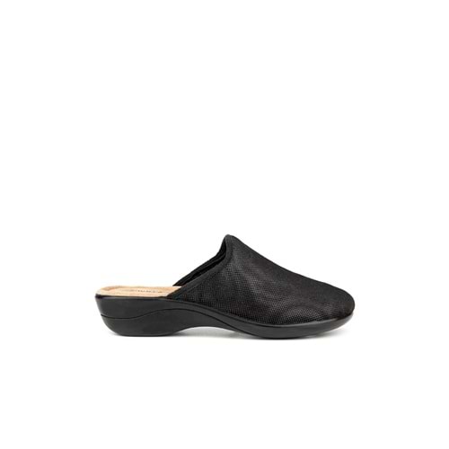 Muya İyara Ortopedik Taban Kapalı Kışlık Kadın Ev Terliği - Siyah - 37