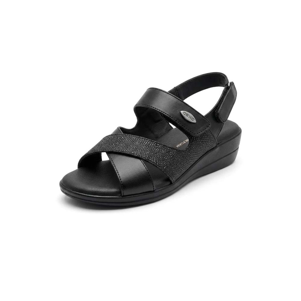 Ceyo 9863-42 Tam Ortopedik Kadın Sandalet - Siyah - 36