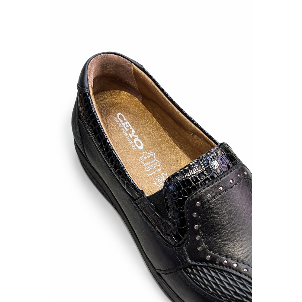 Ceyo 9938-5 Ortopedik Kadın Ayakkabı - Siyah - 40