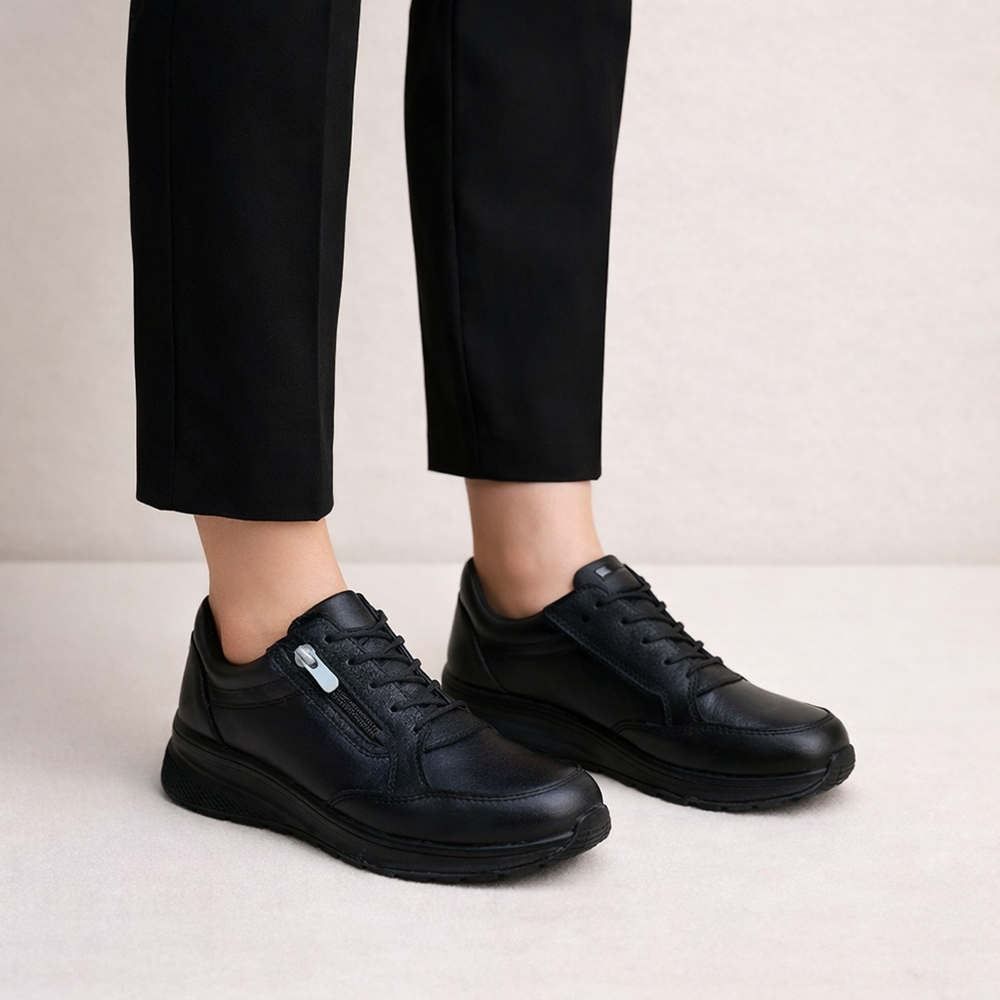 Kristal Dr.274 Tam Ortopedik Hakiki Deri Kadın Ayakkabı - Siyah - 40