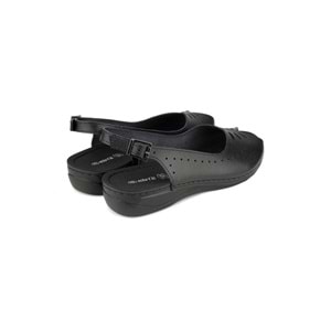 muya knotted tam ortopedik kadın sandalet - Siyah - 40