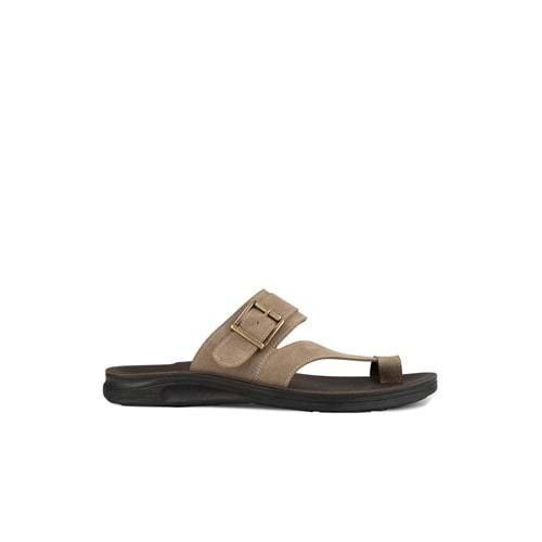 Muya Ferrari Tam Ortopedik Tek Parmak Erkek Terlik - Vizon - 40