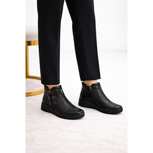 Kristal Dr.291 Tam Ortopedik İçi Sıcak Astar Dışı Komple Deri Kadın Bot - Kristal - Dr.291 - Siyah - 40