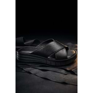 Kristal Bio.45 Tam Ortopedik İçi Dışı Deri Kadın Terlik - Kristal - Bio.45 - Siyah - 36