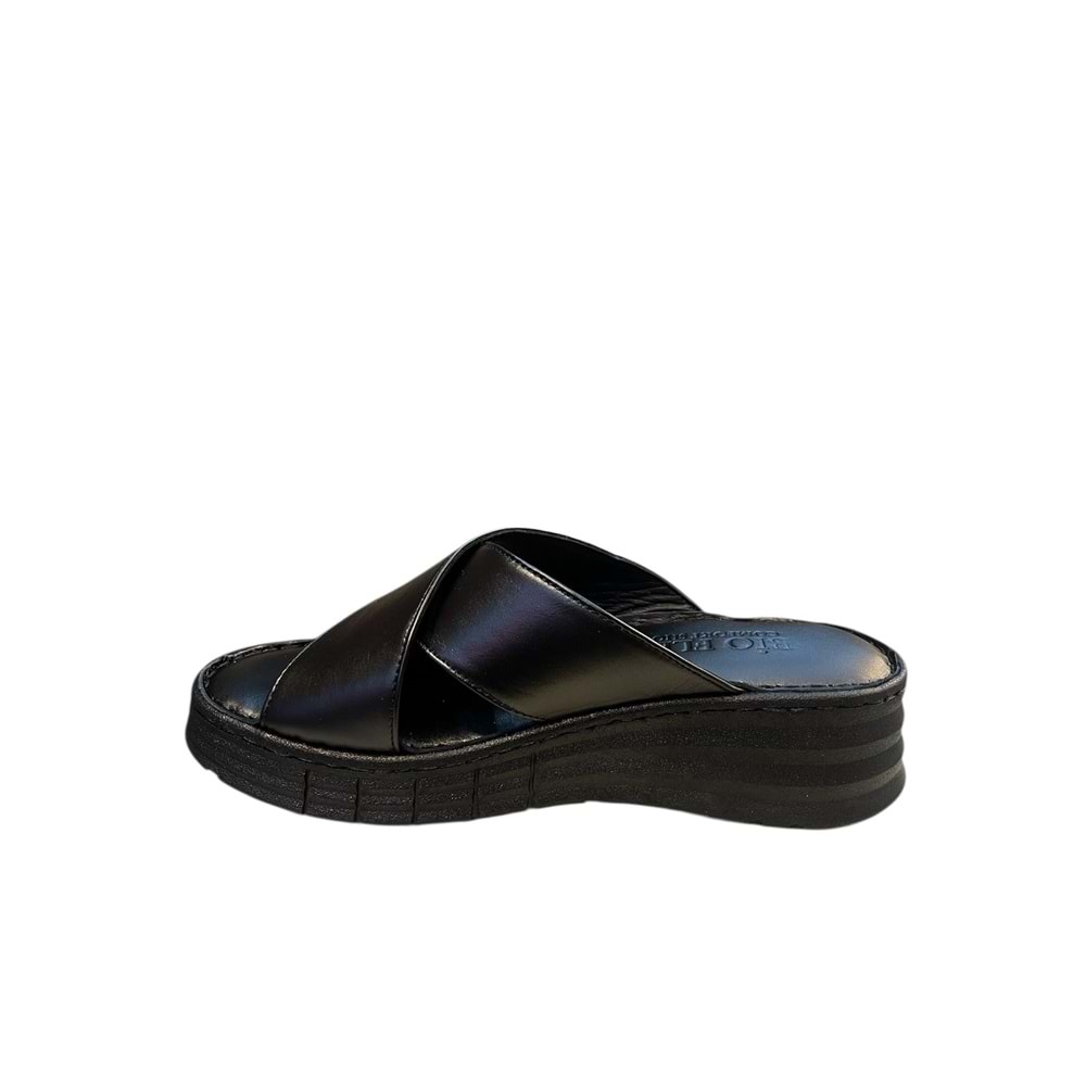 Kristal Bio.45 Tam Ortopedik İçi Dışı Deri Kadın Terlik - Kristal - Bio.45 - Siyah - 36