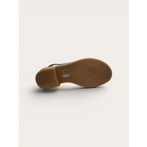 Kristal Bel.26308 Tam Ortopedik İçi Dışı Deri Kadın Sandalet - Kristal - Bel.26308 - Siyah - 36